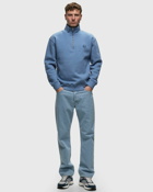 Maison Kitsune Bold Fox Head Patch Comfort Half Zip Sweatshirt Blue - Mens - Half Zips