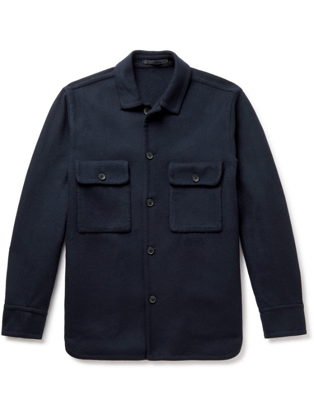 Photo: Mr P. - Cashmere and Virgin Wool-Blend Overshirt - Blue