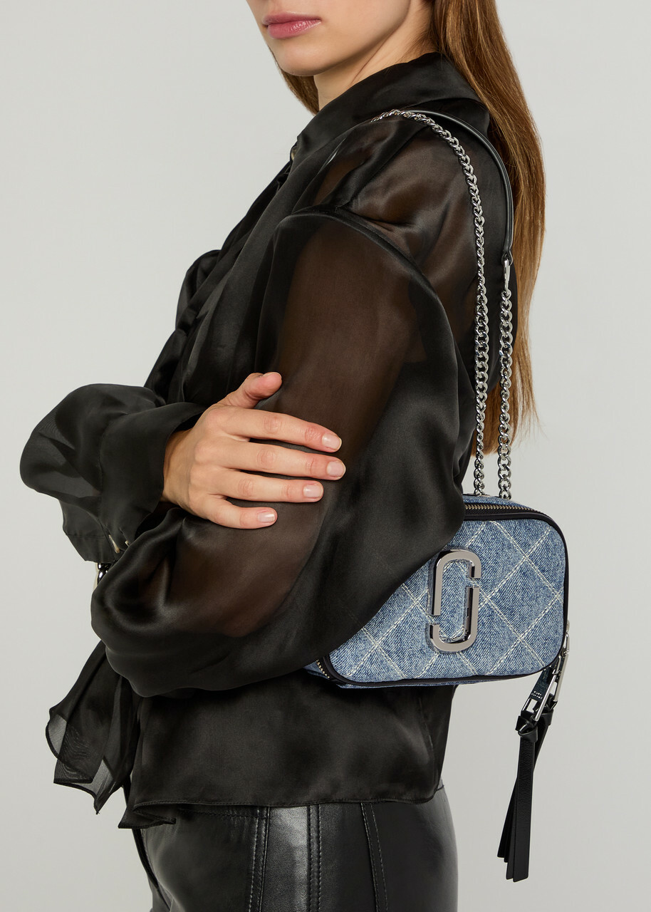 Marc Jacobs The Snapshot Quilted Denim Cross-body bag - Blue - One Size