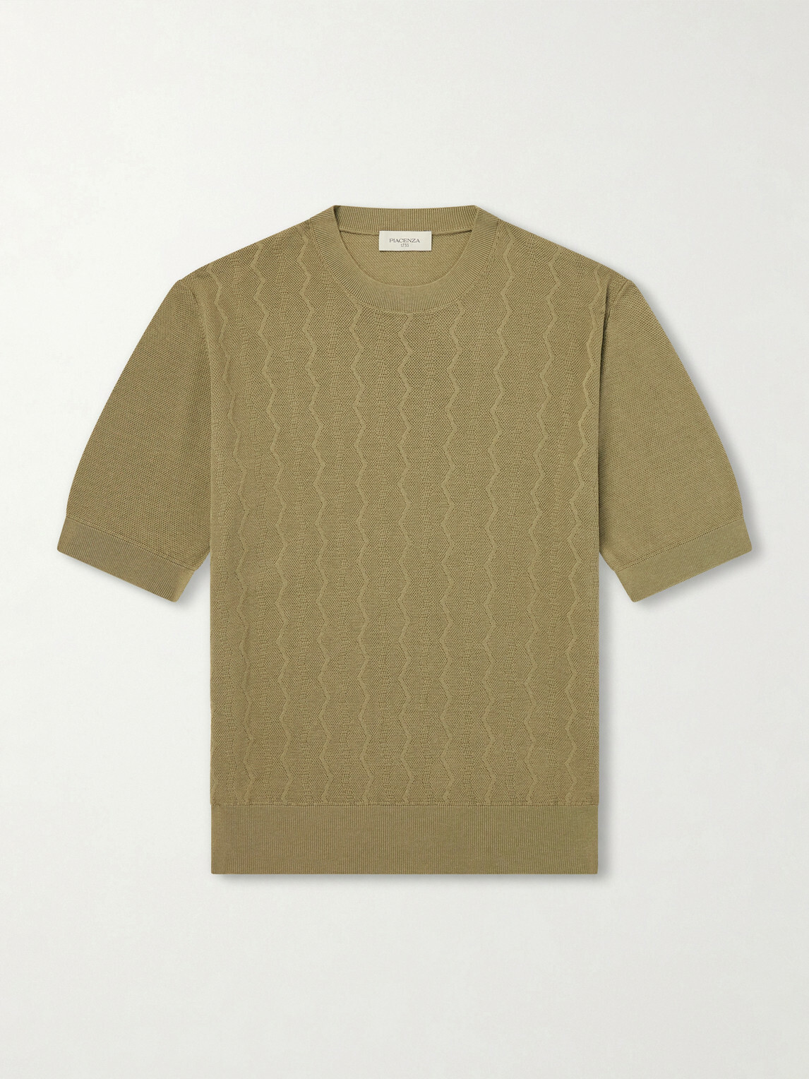 PIACENZA 1733 - Knitted Silk and Cotton-Blend T-shirt - Green