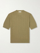 PIACENZA 1733 - Knitted Silk and Cotton-Blend T-shirt - Green
