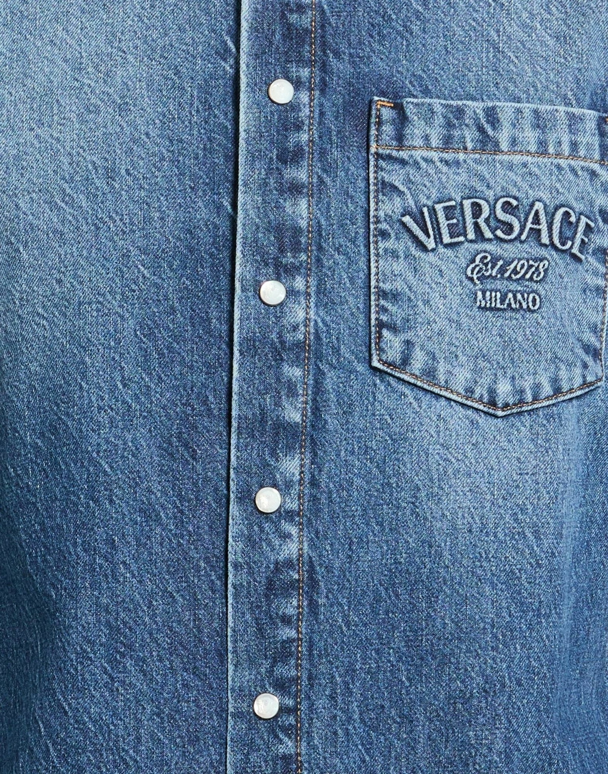 Versace Mens Denim shirt in Blue