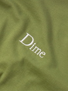 DIME - Classic Logo-Embroidered Cotton-Jersey T-Shirt - Green