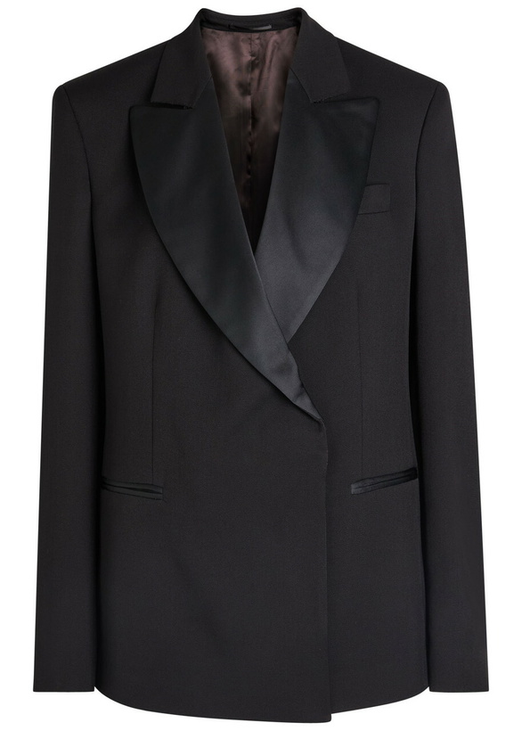 Photo: Wales Bonner Harmony Wool Gabardine Blazer Black