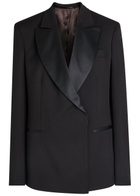 Wales Bonner Harmony Wool Gabardine Blazer Black