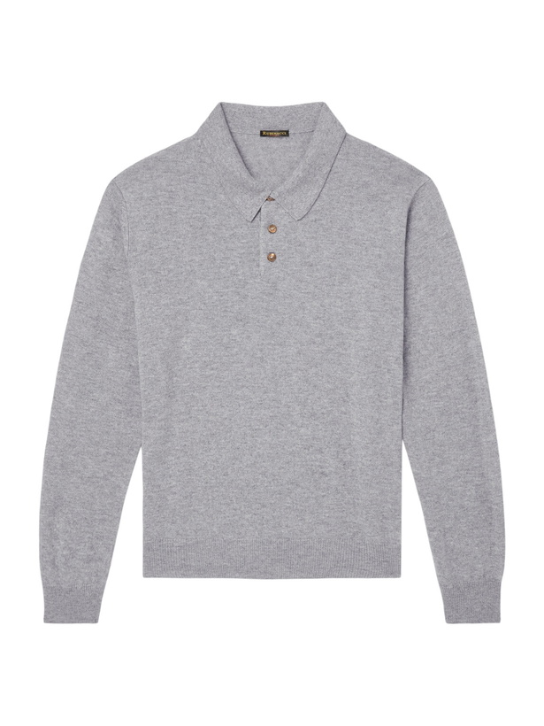 Photo: Rubinacci - Cashmere Polo Shirt - Gray
