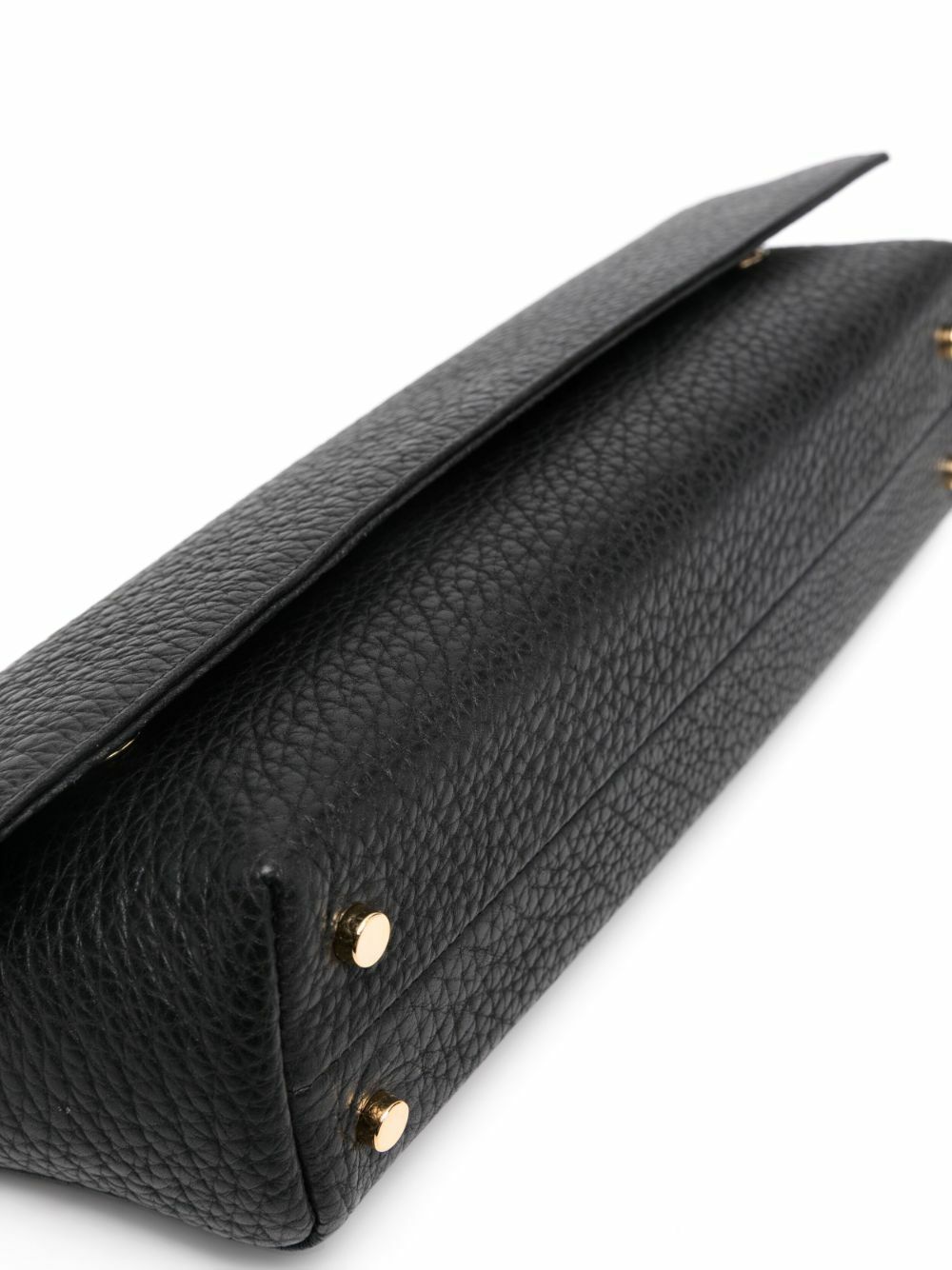 Tsatsas Black Kirat Leather Clutch Bag