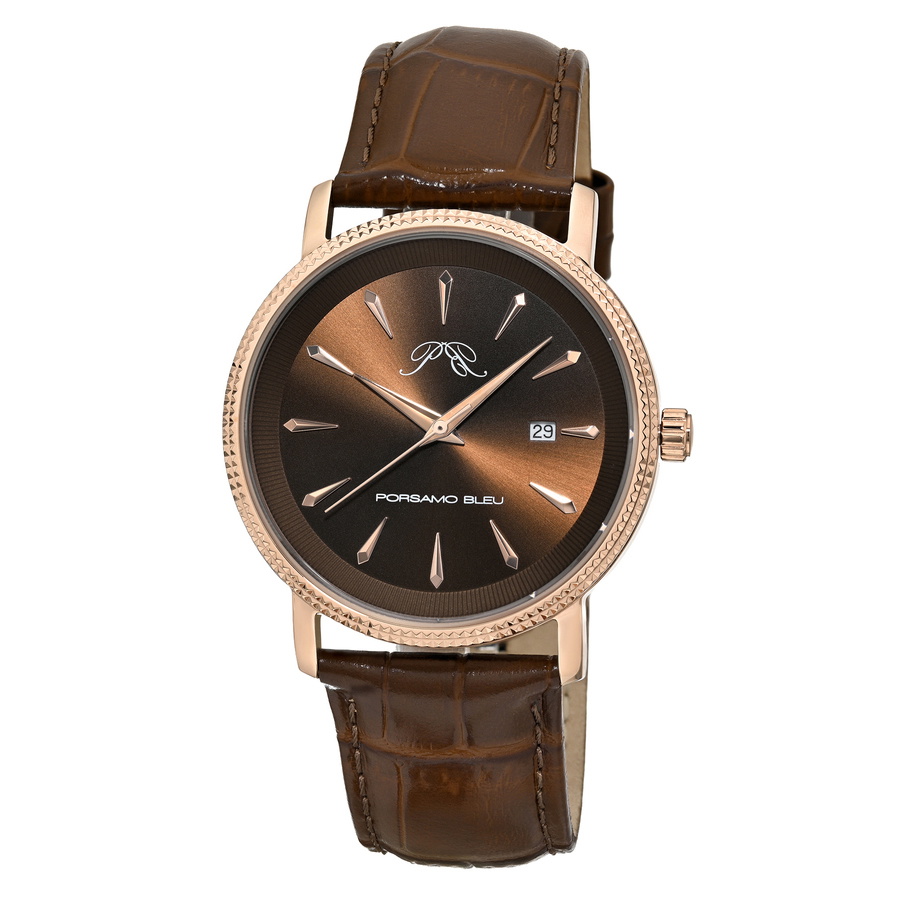 Porsamo Bleu Veritas 2 Quartz Brown Dial Mens Watch 1362GVEL