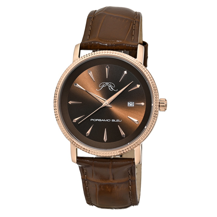 Photo: Porsamo Bleu Veritas 2 Quartz Brown Dial Mens Watch 1362GVEL