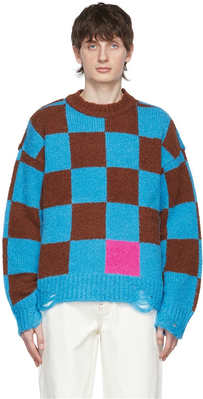 Photo: Andersson Bell SSENSE Exclusive Blue Acrylic Sweater