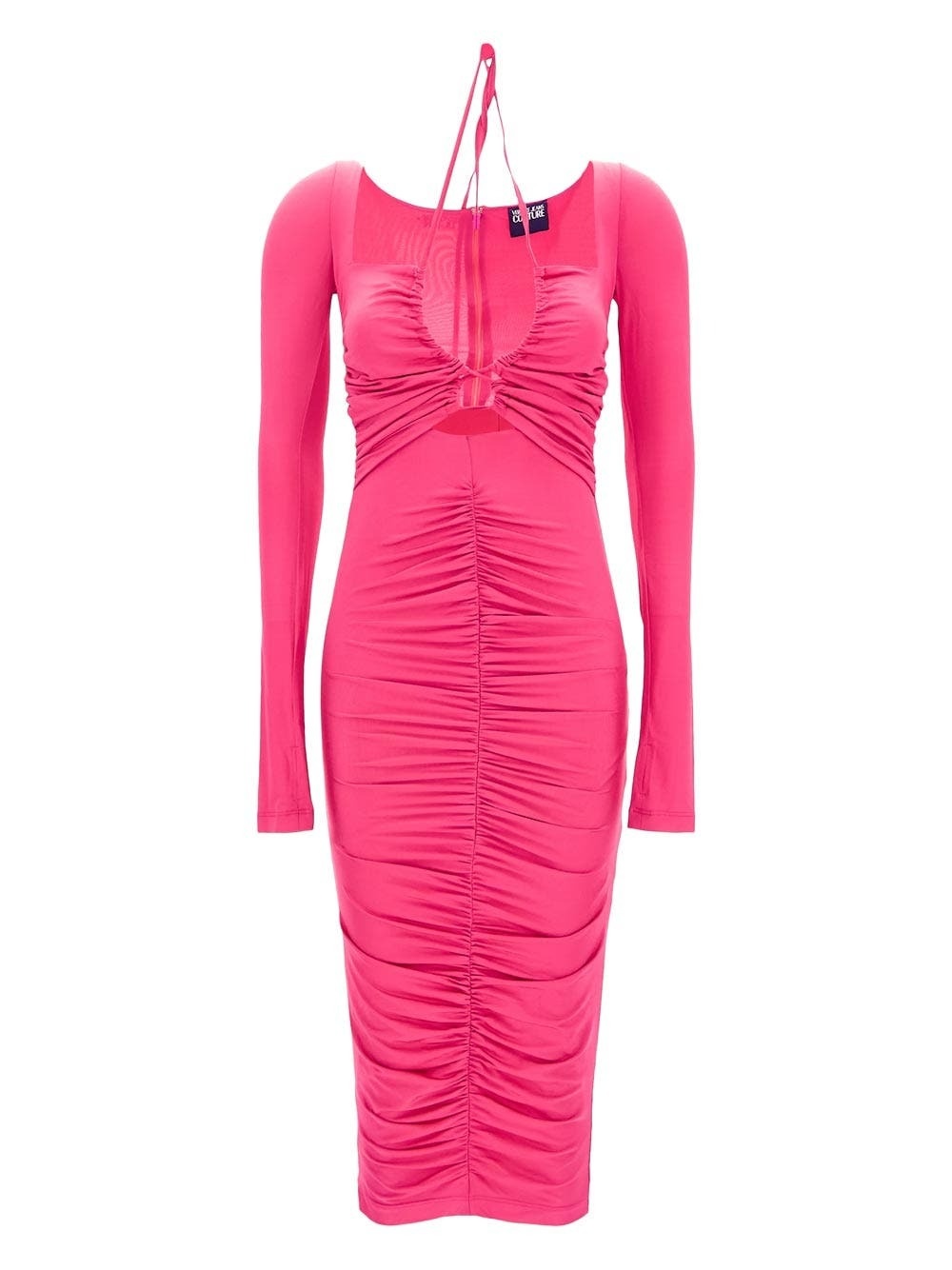 Photo: Versace Jeans Couture Ruched Midi Dress