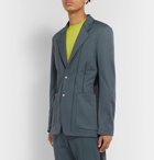 Maison Margiela - Anthracite Satin-Trimmed Tech-Jersey Blazer - Anthracite