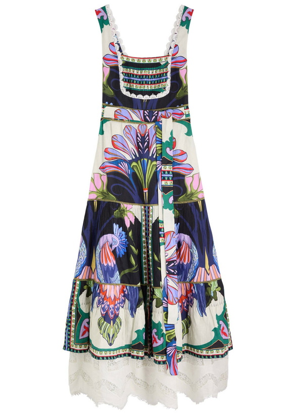 Photo: Lug Von Siga Sena Printed Linen Maxi Dress Multicoloured