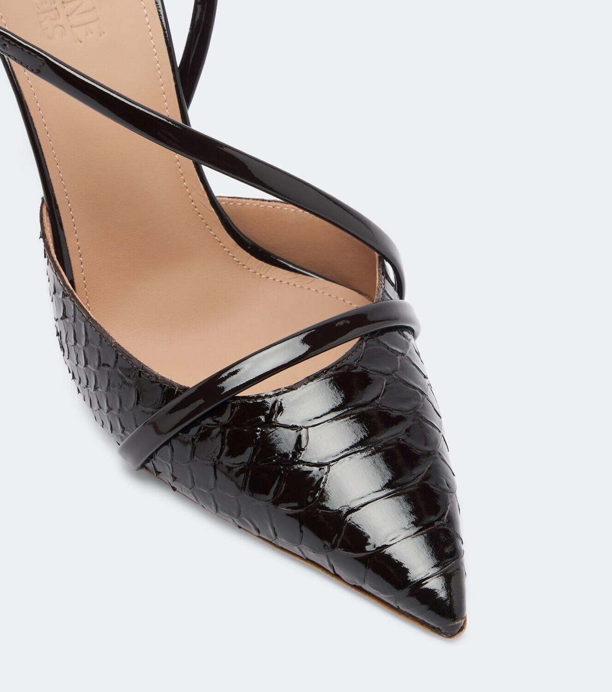 Malone Souliers Valeria croc-effect leather slingback pumps