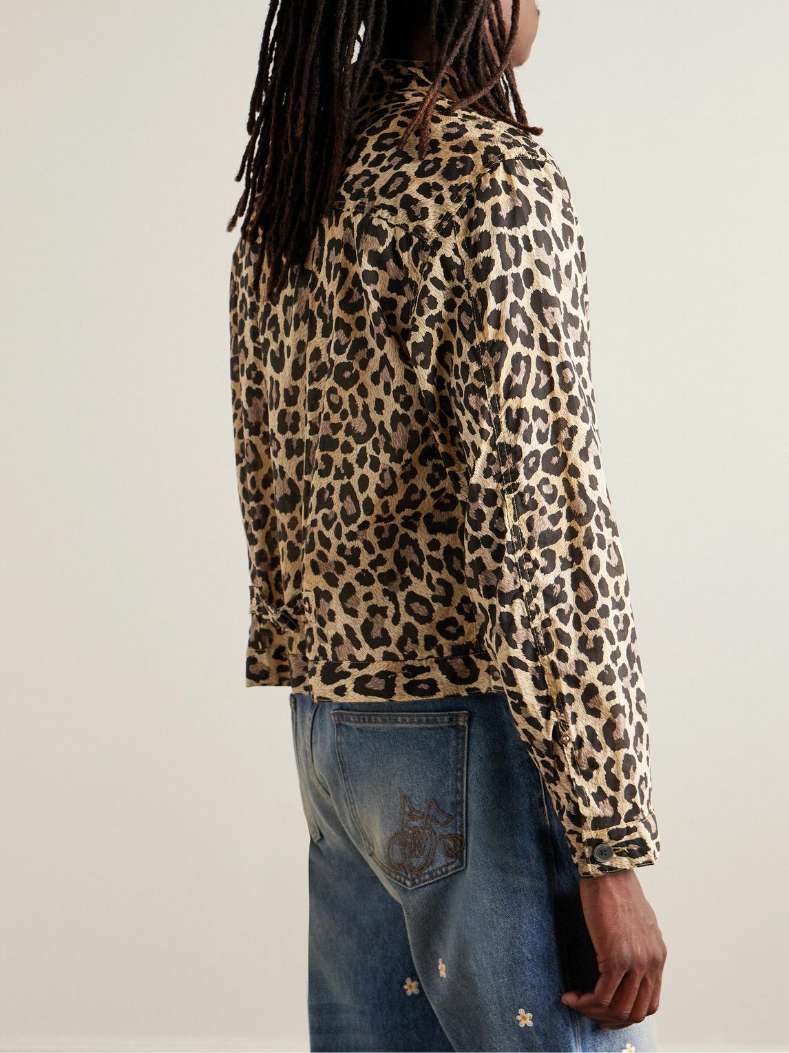 Leopard print shirt on sale jacket