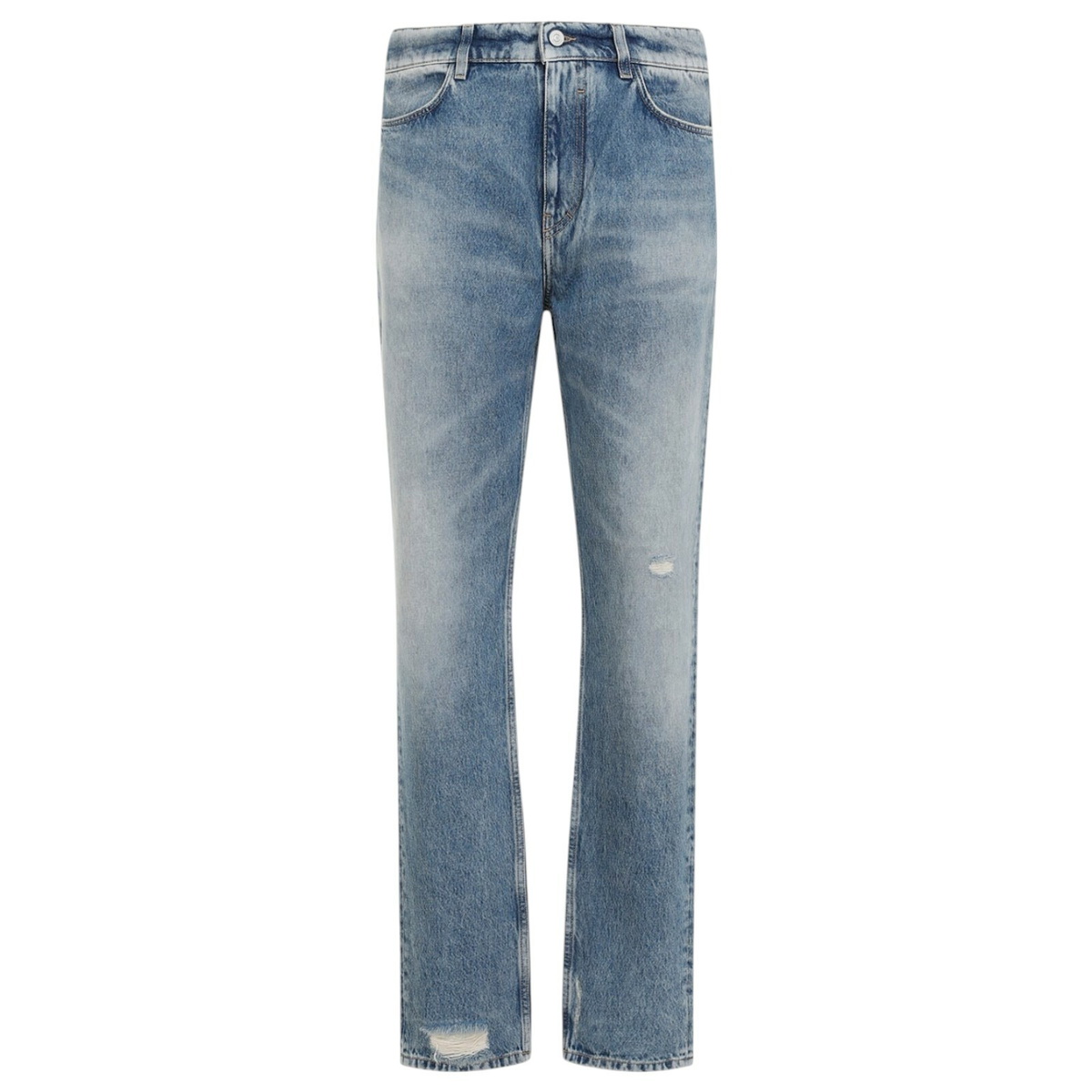 Givenchy White Crackled Zip Jeans Givenchy