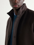 Herno - Padded Brushed Cashmere-Felt Blouson Jacket - Brown