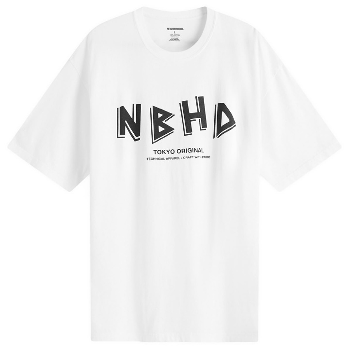 Photo: Neighborhood Men's 6 Printed T-Shirt in White