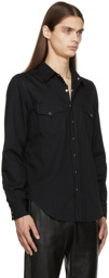 Saint Laurent Black Denim Western Shirt