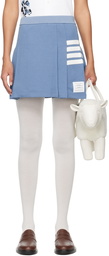 Thom Browne Blue 4-Bar Miniskirt