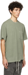 John Elliott Green Reconstructed Lucky Pocket T-Shirt