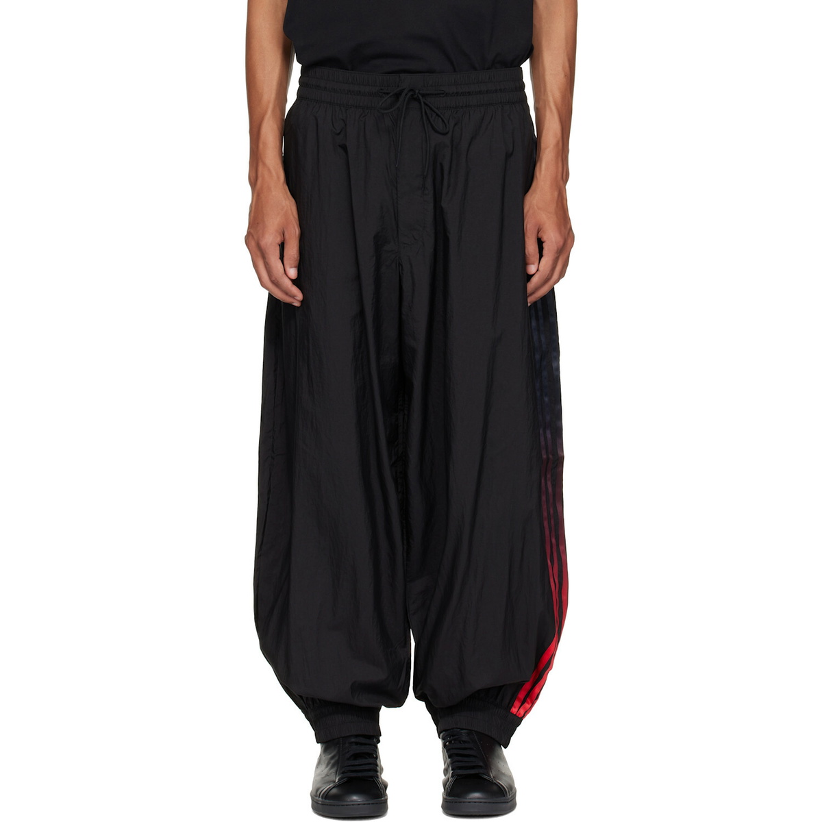 Y-3 Black Gradient 3-Stripes Nylon Track Pants