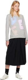 Comme des Garçons Shirt Gray 'DEF' Long Sleeve T-Shirt