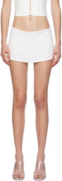 GUIZIO White Elasticized Miniskirt