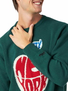 MC2 Saint Barth Man Sweater With New York Apple Jacquard