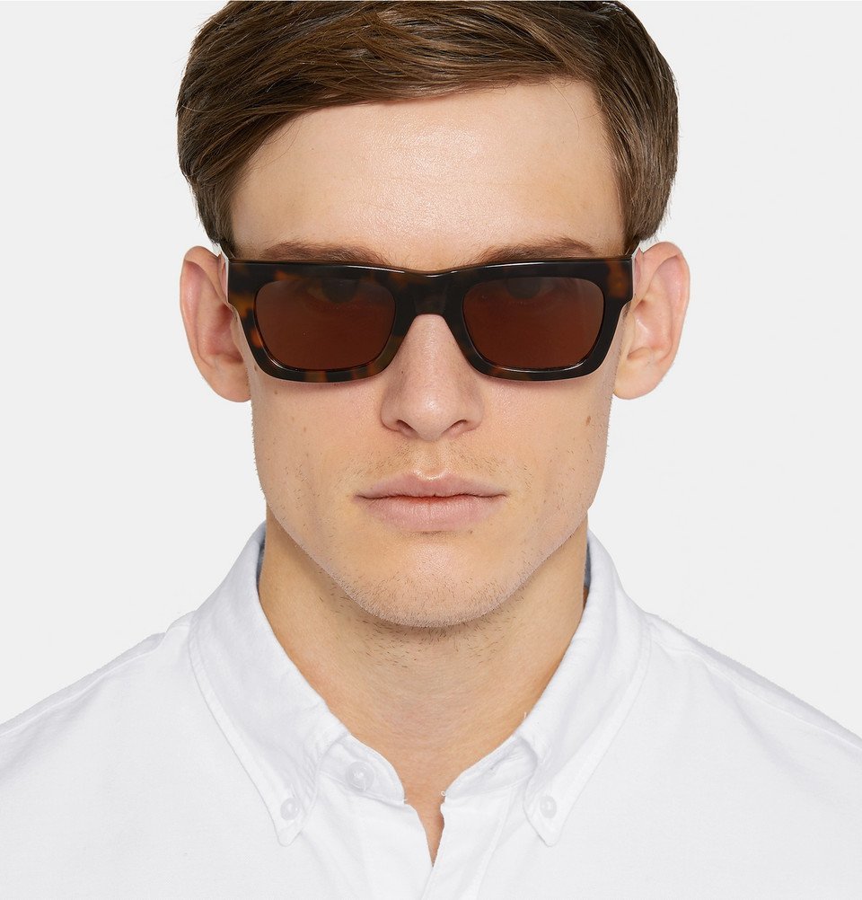 Sun Buddies - Greta Square-Frame Tortoiseshell Acetate Sunglasses - Men ...