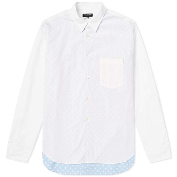 Photo: Comme des Garcons Homme Plus Layered Polka Dot Shirt White