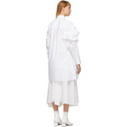Enfold White Typewriter Pleats Cutout Shirt
