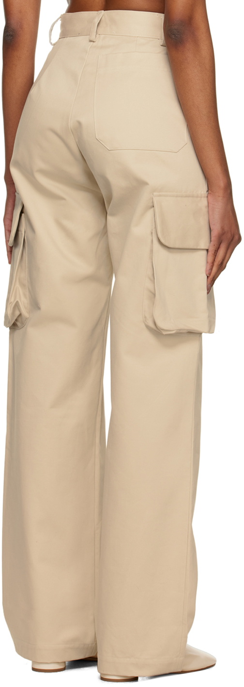 Elleme Beige High-Rise Trousers