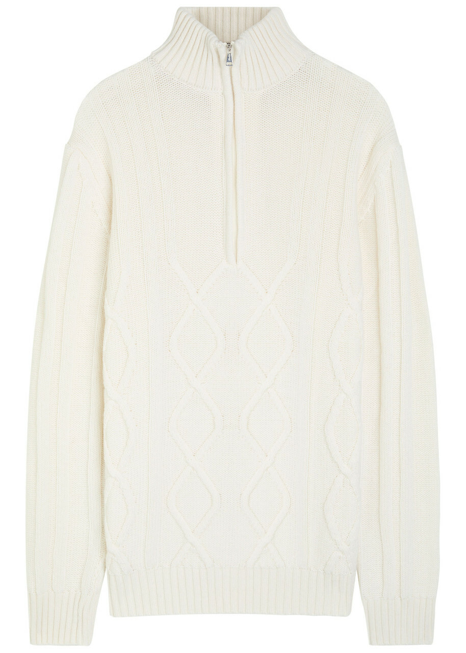 Aurélien Wintertime Wool and Cashmere-blend Jumper Ivory