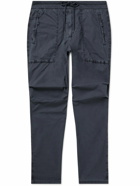 James Perse - Garment-Dyed Straight-Leg Cotton-Blend Poplin Trousers - Blue