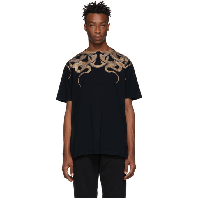 Photo: Marcelo Burlon County of Milan Black and Gold Snakes T-Shirt