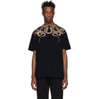 Marcelo Burlon County of Milan Black and Gold Snakes T-Shirt