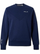 RLX Ralph Lauren - Logo-Print Cotton-Blend Jersey Golf Sweatshirt - Blue