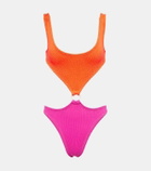 Reina Olga Augusta cutout ring-detail swimsuit