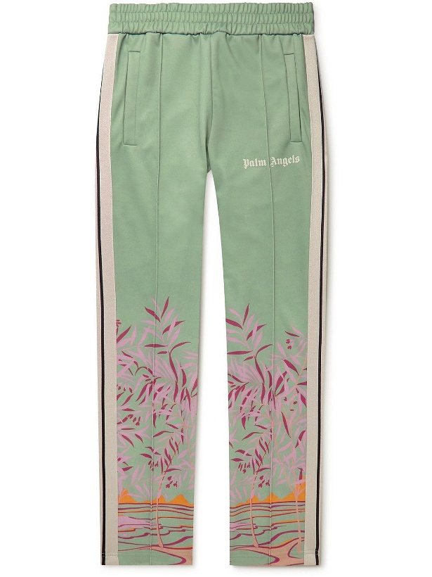 Photo: Palm Angels - Lagoon Straight-Leg Printed Tech-Jersey Track Pants - Multi