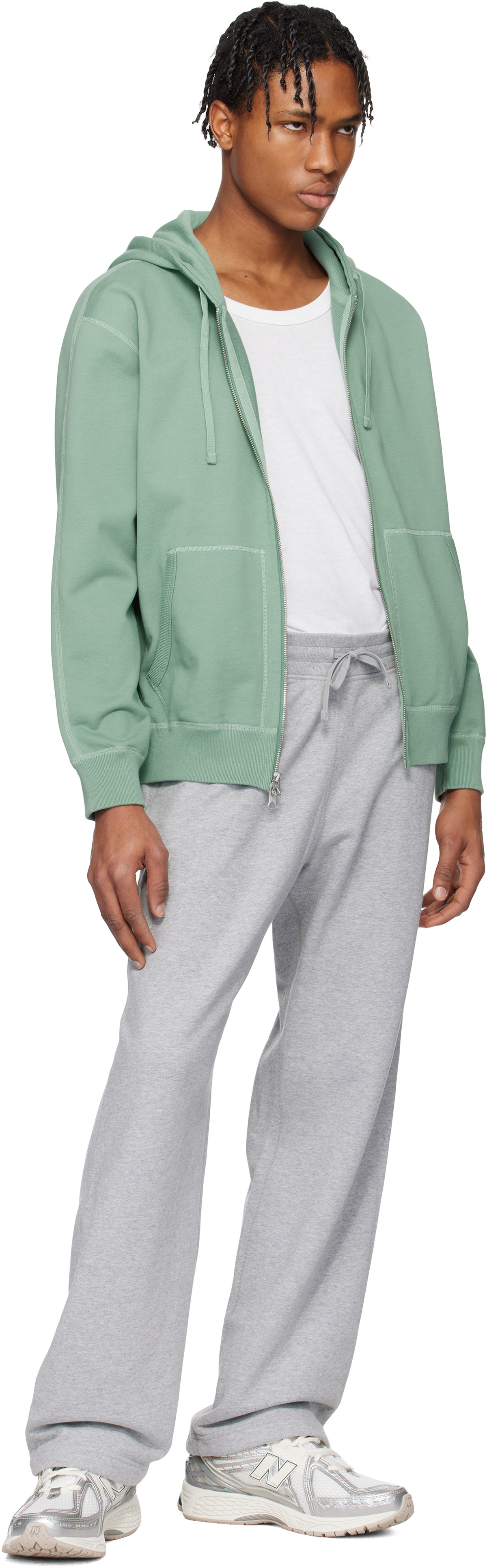Reigning Champ Green Midweight Terry Standard Zip Hoodie