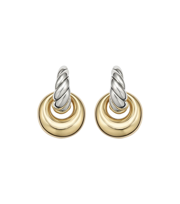 Photo: David Yurman Sculpted Cable sterling silver and 14kt gold drop earrings