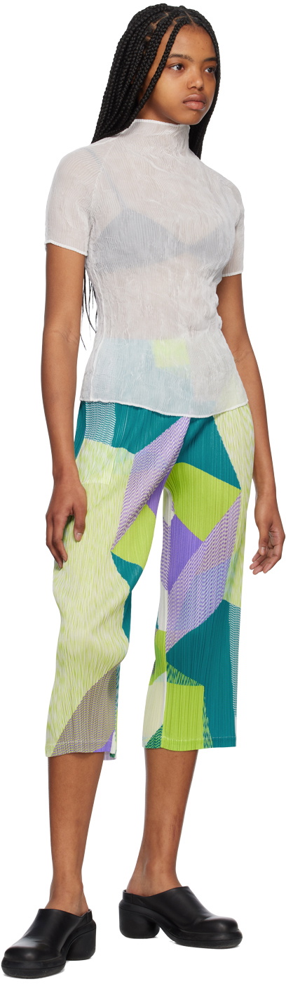 Pleats Please Issey Miyake Multicolor Crossroad Trousers Pleats