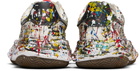 Maison MIHARA YASUHIRO White 'Blakey' OG Sole Sputtering Paint Canvas Sneakers