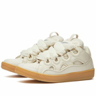 Lanvin Men's Curb Sneakers in Chalk