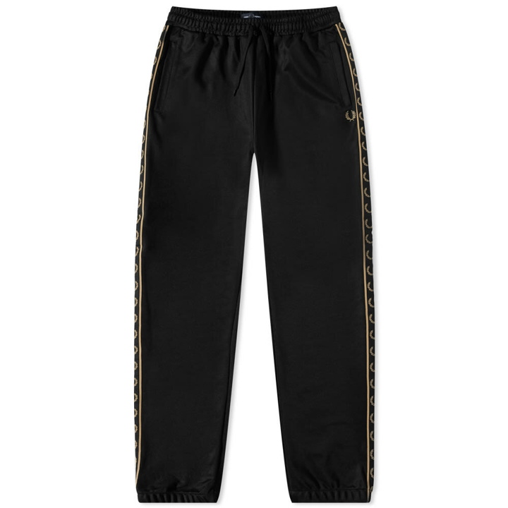 Photo: Fred Perry Men's Seasonal Taped Track Pant in Black/Warm Stone