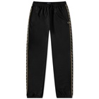 Fred Perry Men's Seasonal Taped Track Pant in Black/Warm Stone