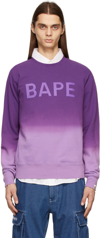 Photo: BAPE Purple Gradation Sweater