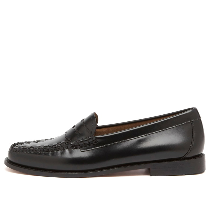 Photo: Bass Weejuns Women's Penny Weave Loafer in Black Leather Mono