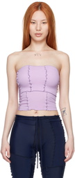 Sherris Purple Nylon Tube Top